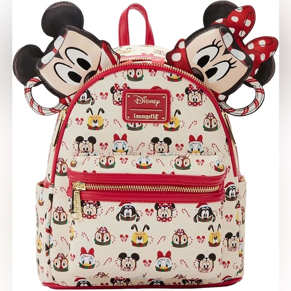 Loungefly Disney Hot Cocoa Double Strap Shoulder Bag and Ear Headband Set - Picture 1 of 8